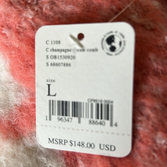 FREE PEOPLE EMERSON PULLOVER CROPPED SWEATER COLOR CHAMPAGNE DREAM LARGE - Picture 5 of 12